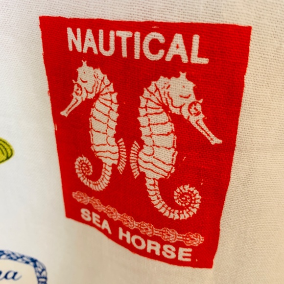 Rachel Zoe Palazzo Pants Linen Blend Pacific Stamps Size M White Beachy Tropical - Picture 7 of 16